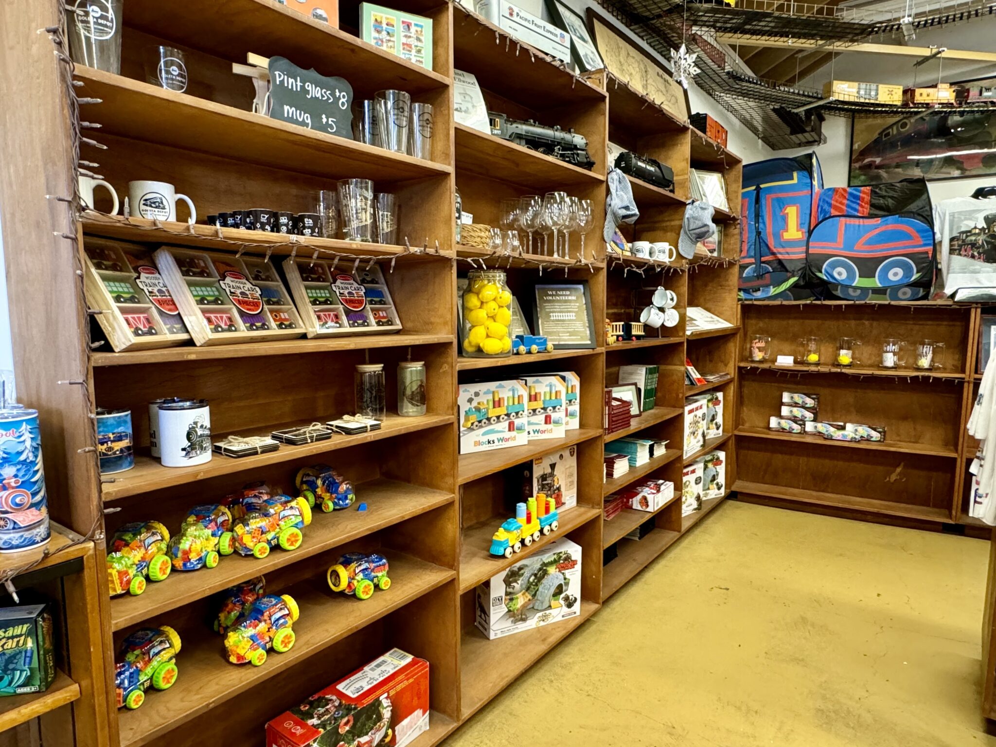 Trackside Shop at the South Coast Railroad Museum